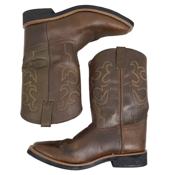 SMOKY MOUNTAIN BOOTS Mens 6.5 Brown Western Leather Lightweight Square Toe Boots - Picture 3 of 7